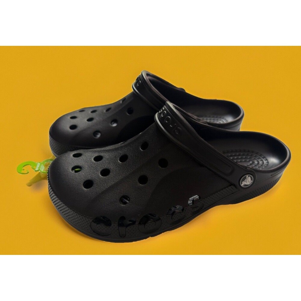 NWT Unisex Crocs Baya Black slip on clog mule M/8 W/10